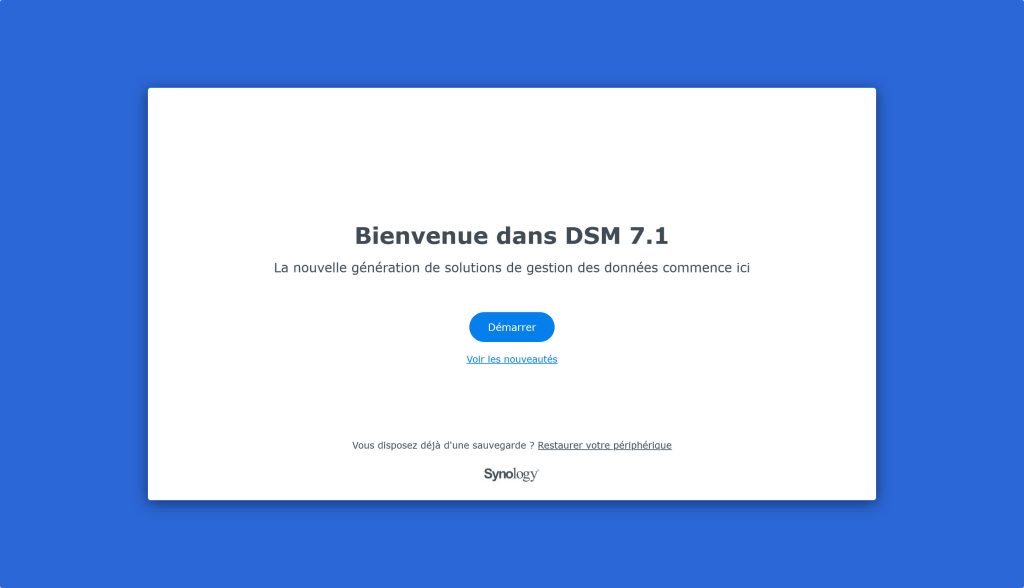Installation du Synology DS723+