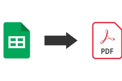 logo convertir google sheets en pdf