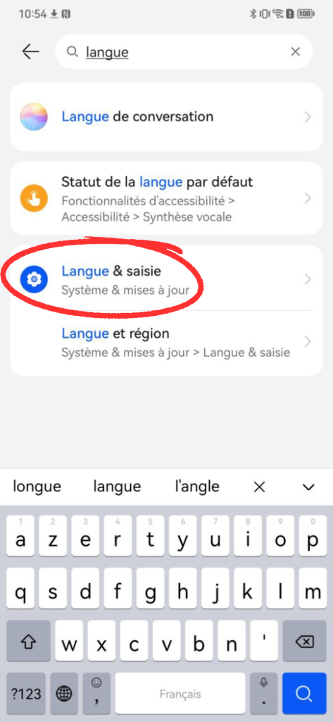 comment changer de langue sur un téléphone android